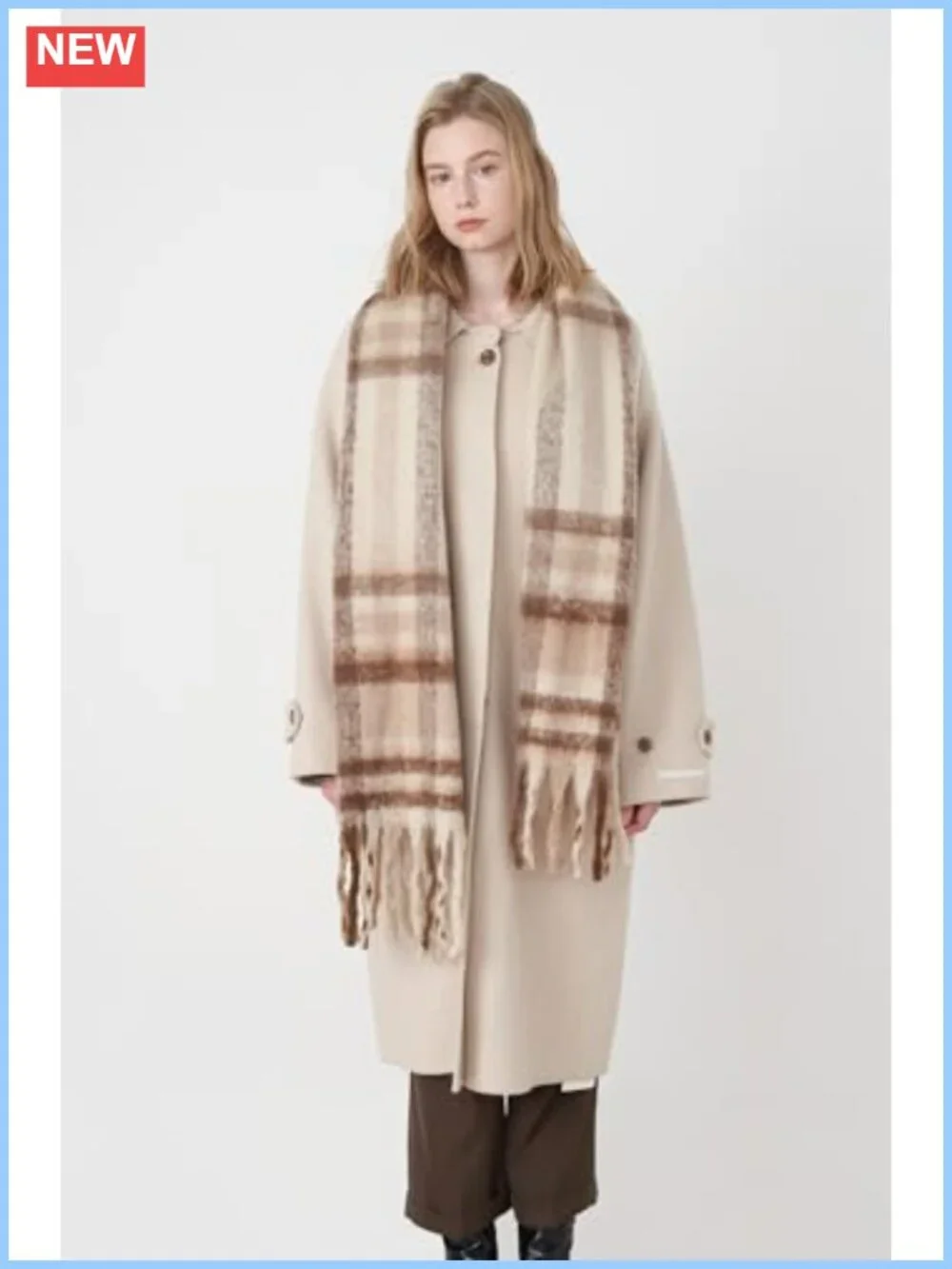 Women Plaid Shawl Wrap Pashmina Fringe Scarf Poncho Blanket Soft Cashmere Feel